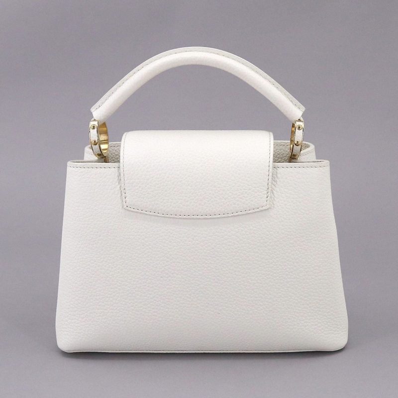 LOUIS VUITTON Capucines BB 2way Hand Shoulder Bag Taurillon Leather Snow White M55832 RFID - Logoexplore - Image 2
