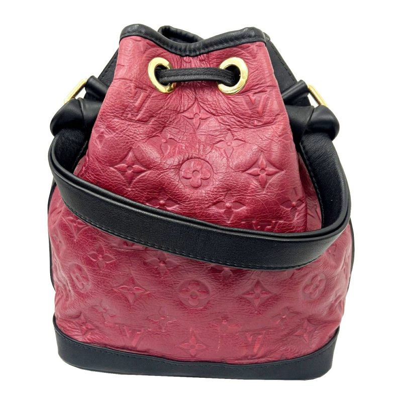 LOUIS VUITTON Dubourge Neonoe 2009 Autumn/Winter Collection Monogram Leather Handbag Studs Drawstring AR3009 Red Black - Logoexplore - Image 2