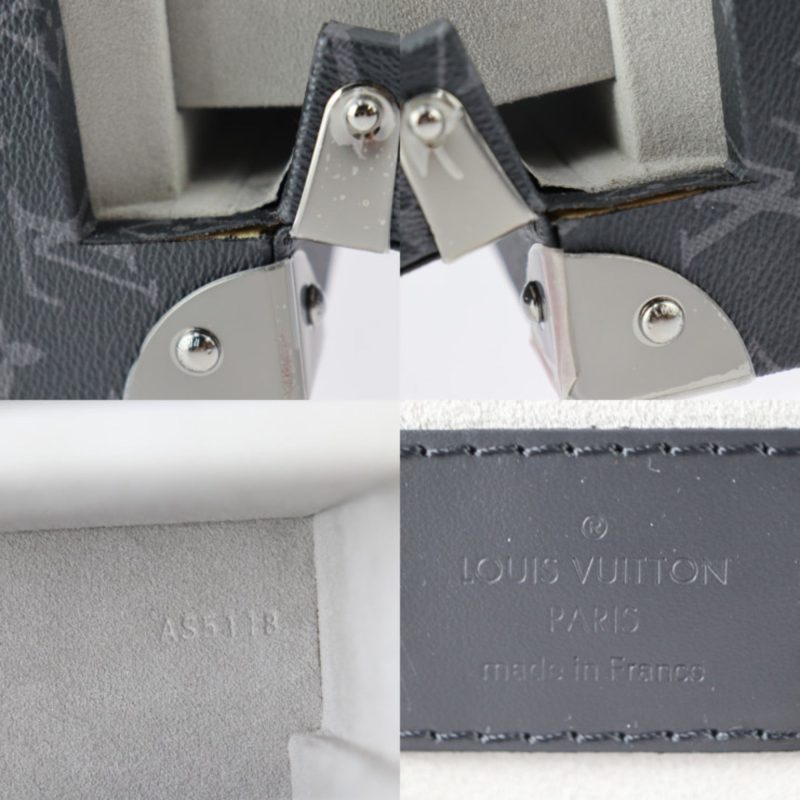 LOUIS VUITTON Fragrance Box Other Bag M20078 Monogram Eclipse Leather Black Silver Hardware Trunk Vanity - Logoexplore - Image 9