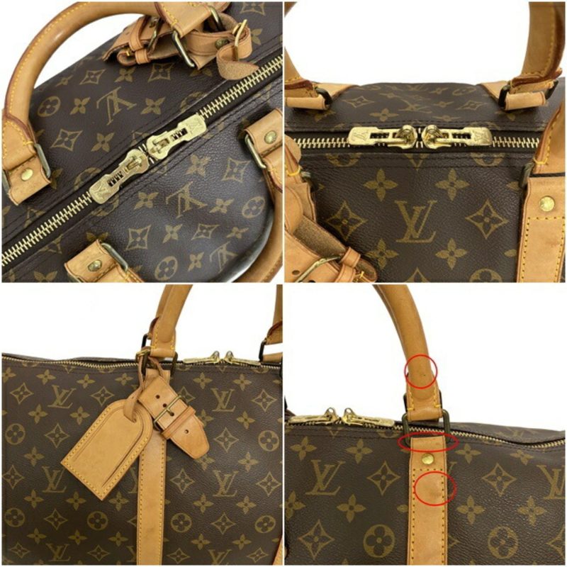Louis Vuitton Boston Bag Keepol 55 Brown Beige Monogram M41424 Nume MI0951 LOUIS VUITTON Handbag Unisex Louis Vuitton - Logoexplore - Image 6