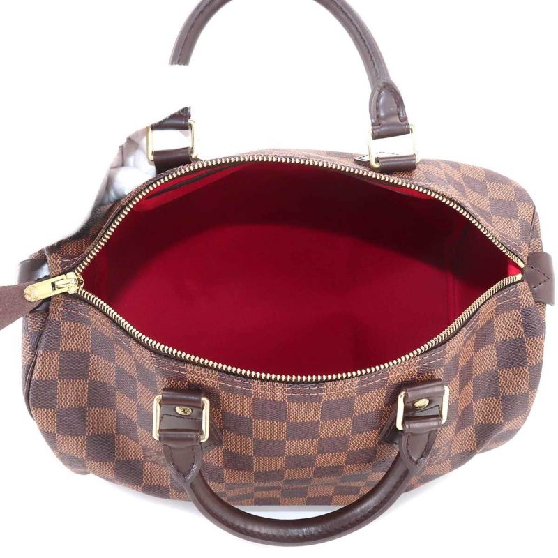 LOUIS VUITTON Damier Speedy 30 Hand Bag Ebene N41531 Brown Gold Hardware - Logoexplore - Image 6