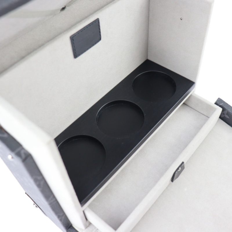 LOUIS VUITTON Fragrance Box Other Bag M20078 Monogram Eclipse Leather Black Silver Hardware Trunk Vanity - Logoexplore - Image 8