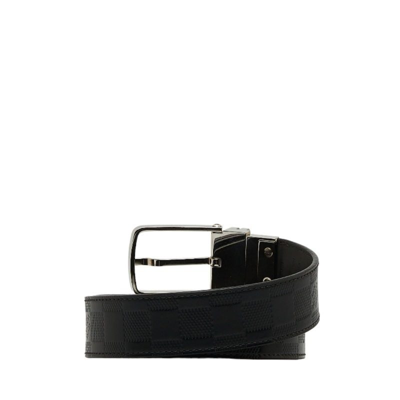 LOUIS VUITTON Damier Infini Sainteur Boston Belt M9674 Noir Black Leather Men's - Logoexplore - Image 3