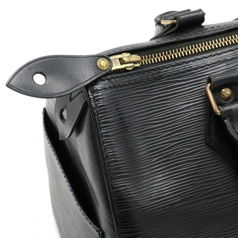 LOUIS VUITTON Epi Speedy 25 Handbag Boston Bag Leather Noir Black M43012 - Logoexplore - Image 6
