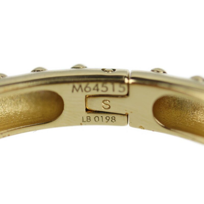 LOUIS VUITTON Brasserie Must-Have Bracelet M64515 Notation Size S Metal Gold Bangle - Logoexplore - Image 5