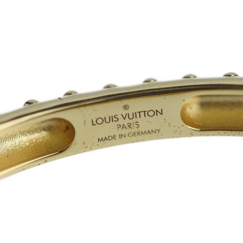 LOUIS VUITTON Brasserie Must-Have Bracelet M64515 Notation Size S Metal Gold Bangle - Logoexplore - Image 4