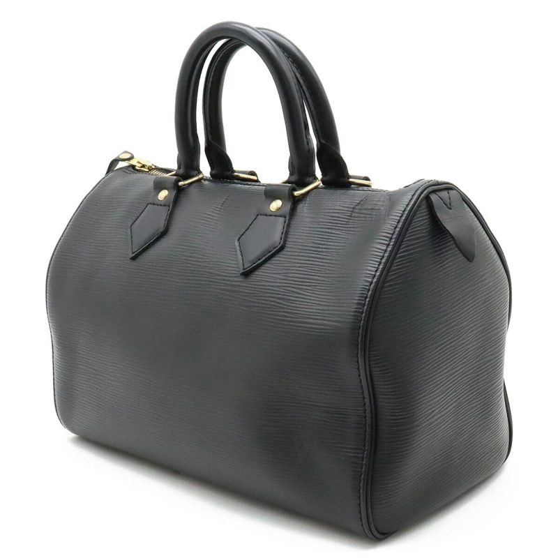 LOUIS VUITTON Epi Speedy 25 Handbag Boston Bag Soft Leather Noir Black M59232 - Logoexplore - Image 2