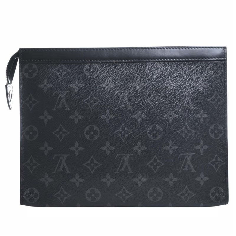 LOUIS VUITTON Eclipse Pochette Voyage MM Clutch Bag Pouch M61692 Black Men's - Logoexplore - Image 2