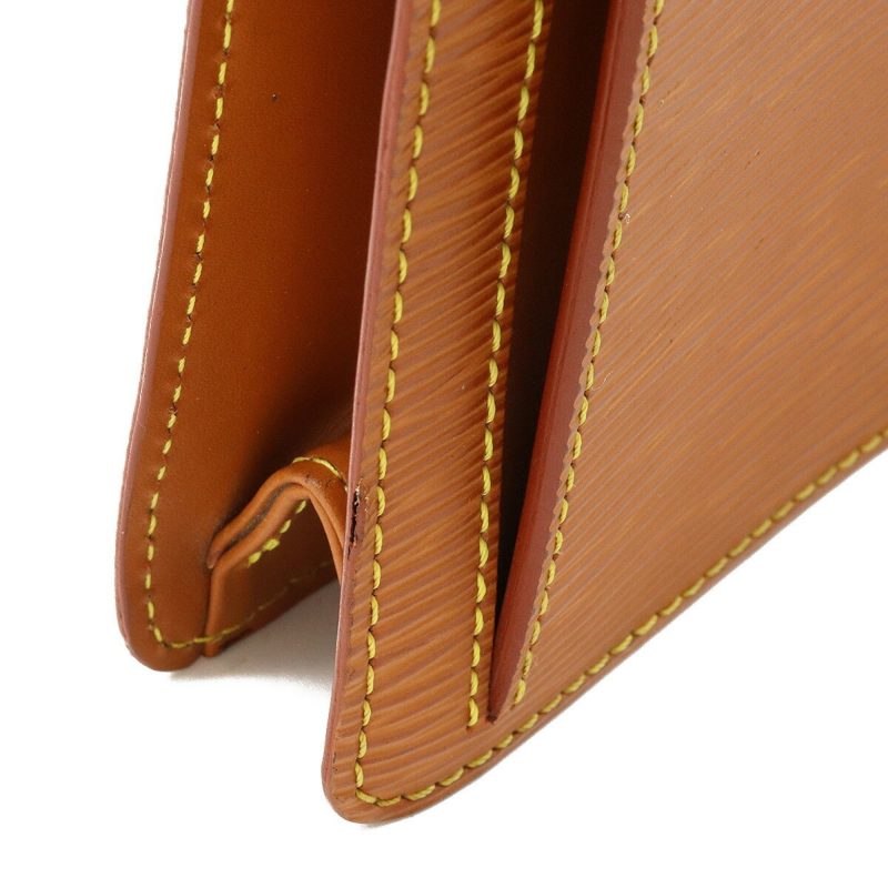 LOUIS VUITTON Epi Serie Dragonne Second Bag Clutch Leather Zipang Gold Key Missing M52618 - Logoexplore - Image 8