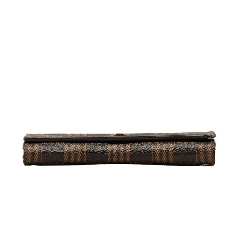 LOUIS VUITTON Damier Portomone Vietresor Bifold Wallet N61730 Brown PVC Leather Women's - Logoexplore - Image 4