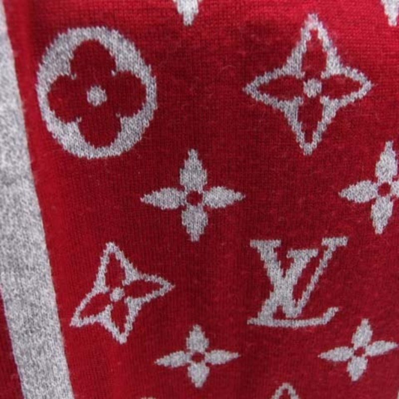 LOUIS VUITTON Escharpe Monogram Stripes muffler red x gray blue - Logoexplore - Image 10