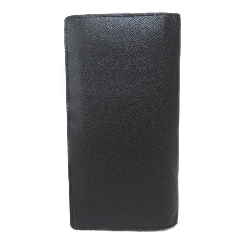 LOUIS VUITTON Foille Brazza Bifold Long Wallet Black Black Taiga leather M30501 - Logoexplore - Image 3
