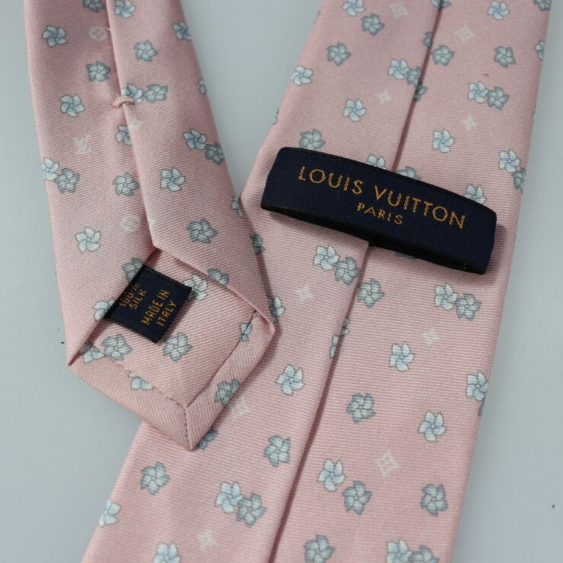 LOUIS VUITTON Cravat Ibiscus tie M71755 silk pink flower total pattern - Logoexplore - Image 5