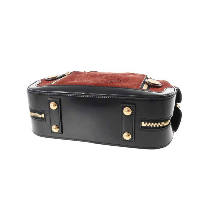 LOUIS VUITTON Cruise Line Stamp Bag PM Brown M95238 Women's Leather Suede Handbag - Logoexplore - Image 5