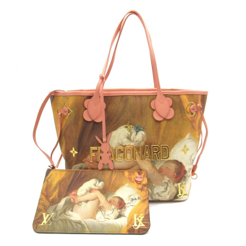 LOUIS VUITTON Fragonard Neverfull MM Pink Brown Masters collection PVC coated canvas M43319 - Logoexplore