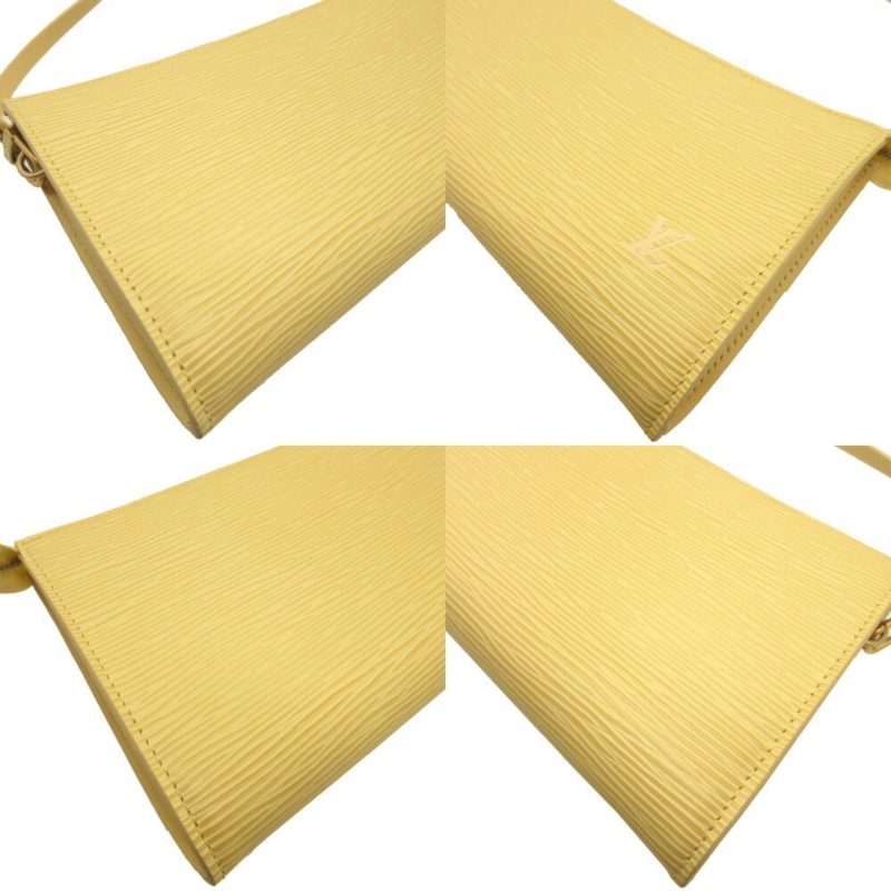 LOUIS VUITTON Epi Pochette Accessoire Vanilla M5294A Handbag Yellow - Logoexplore - Image 6