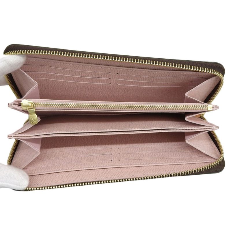 Louis Vuitton Damier Zippy Wallet Round Zipper Long Pink N60046 - Logoexplore - Image 3