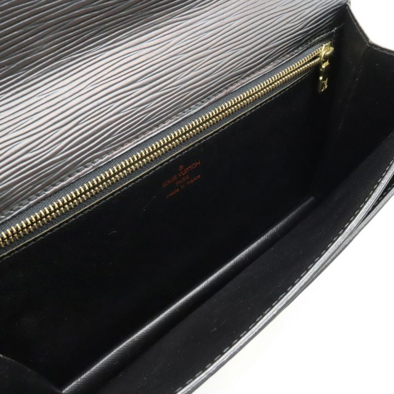 LOUIS VUITTON Epi Pochette Serie Dragonne Second Bag Noir Black Key Missing M52612 - Logoexplore - Image 5