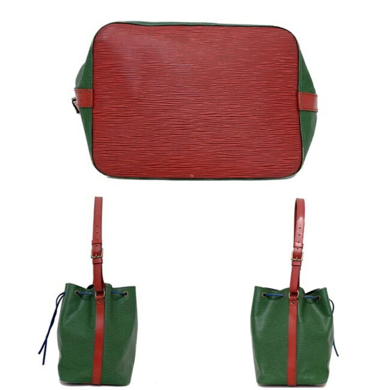 Louis Vuitton Drawstring Bag Petit Noe Green Red Blue M44147 Shoulder Leather A20953 LOUIS VUITTON Bicolor String Women's Men's Accent - Logoexplore - Image 2