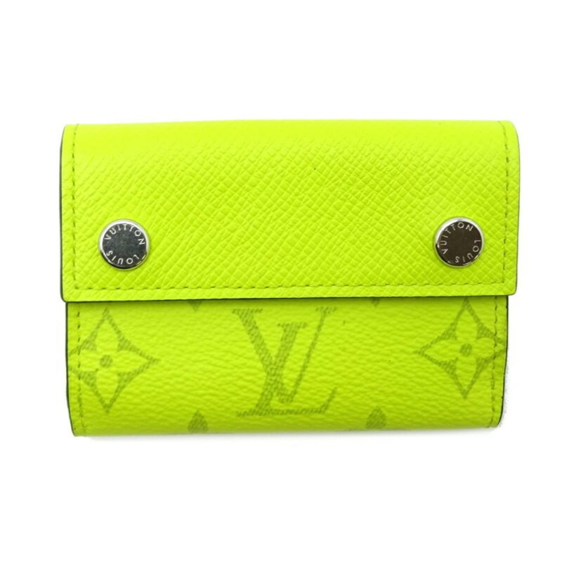 LOUIS VUITTON Discovery Women's/Men's Tri-fold Wallet M67629 Taigarama Jaune [Yellow] - Logoexplore