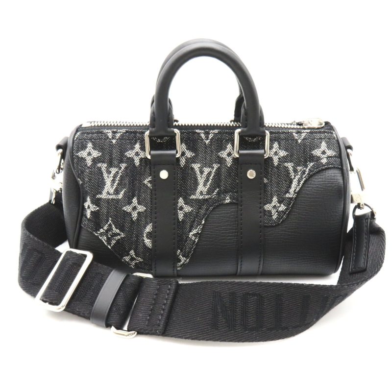 LOUIS VUITTON Drip Keepall XS Black Monogram denim denim leather M81010 - Logoexplore - Image 2