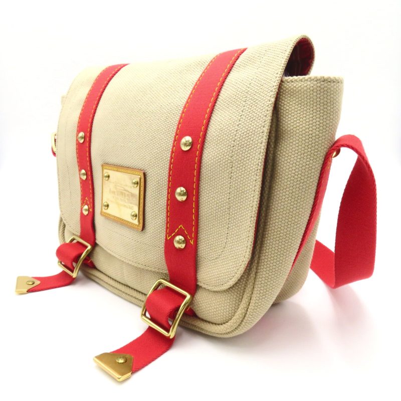 LOUIS VUITTON Buzzus PM Beige Red canvas Antigua M40041 - Logoexplore - Image 3