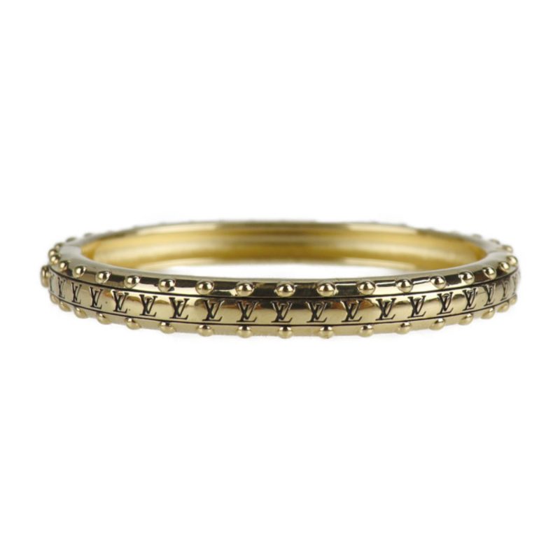 LOUIS VUITTON Brasserie Must-Have Bracelet M64515 Notation Size S Metal Gold Bangle - Logoexplore - Image 2