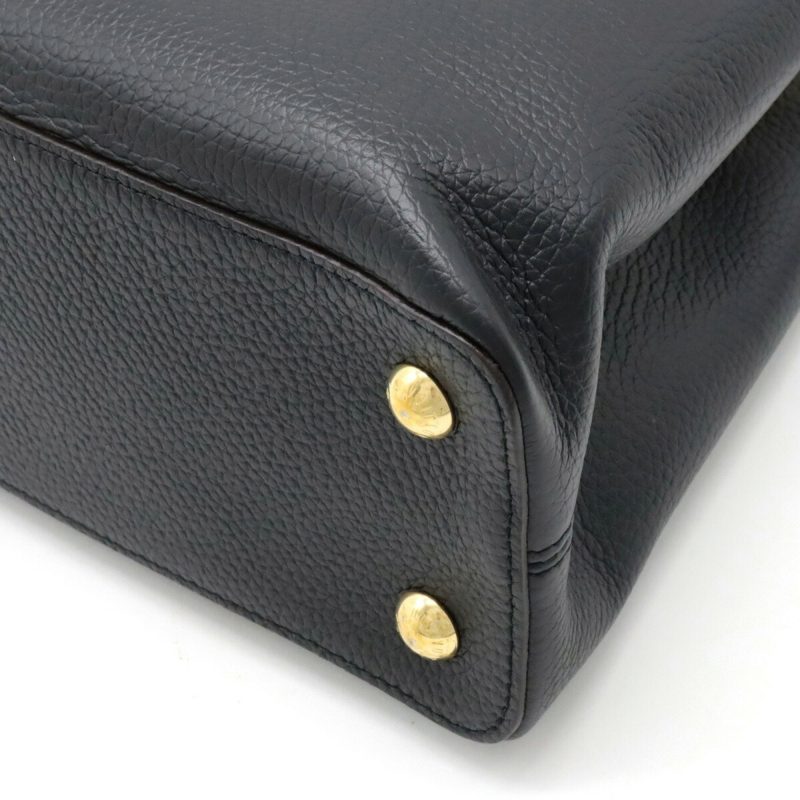 LOUIS VUITTON Capucines MM Handbag Shoulder Bag Taurillon Leather Black M42259 - Logoexplore - Image 3