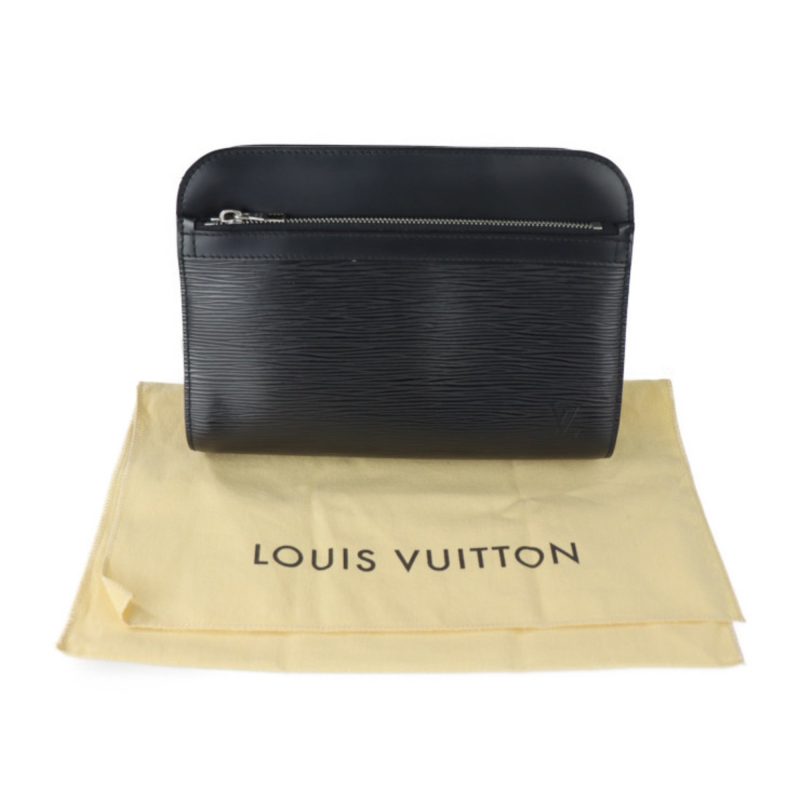 LOUIS VUITTON Epi Oche Second Bag M59362 Leather Noir Black Silver Dial Clutch Biton - Logoexplore - Image 10