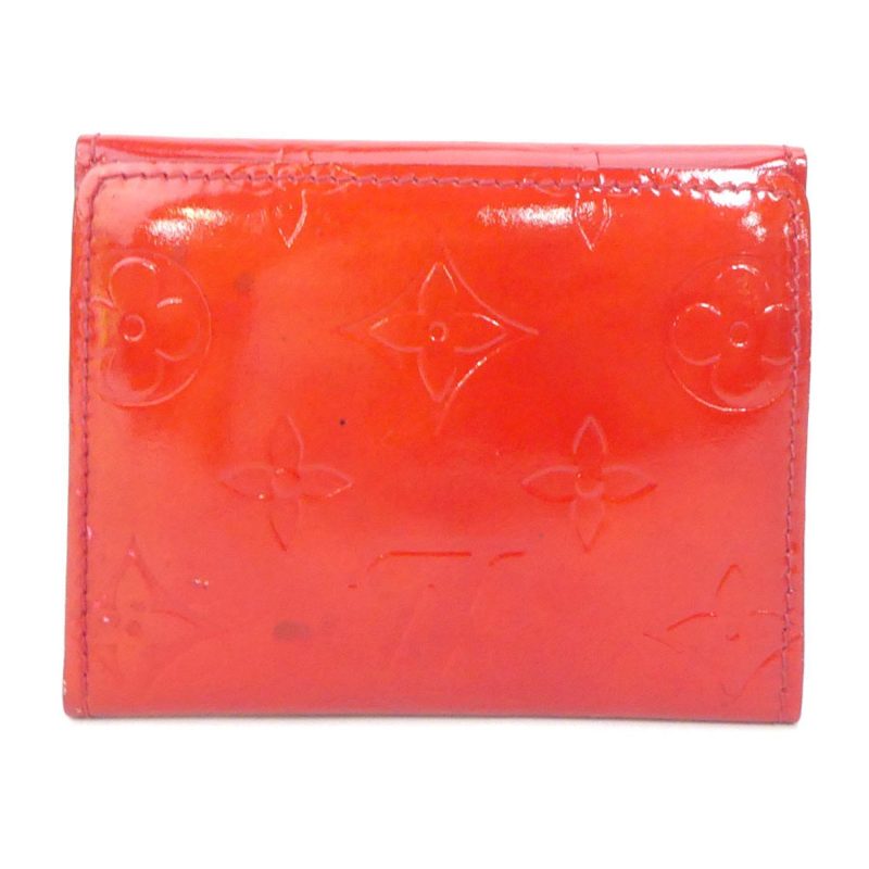 LOUIS VUITTON coin case card monogram verni patent leather red gold ladies - Logoexplore - Image 2