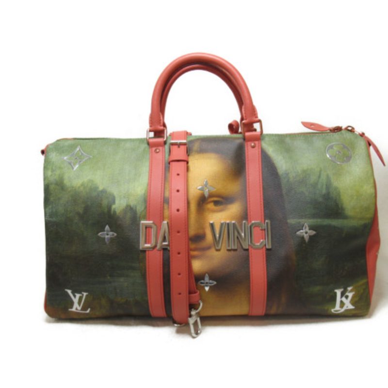 LOUIS VUITTON Da Vinci Keepall Bandouliere 50 Pink Masters collection PVC coated canvas M43377 - Logoexplore - Image 2