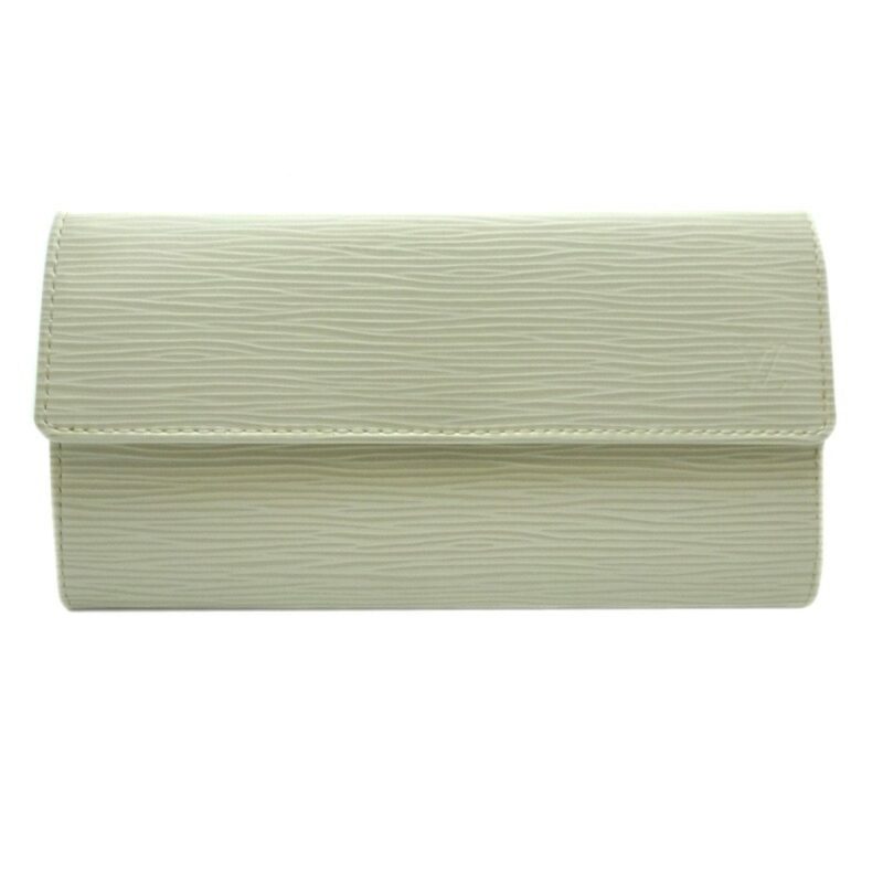 Louis Vuitton Epi M6516J Women's Epi Leather Long Wallet (bi-fold) LV Off White White - Logoexplore