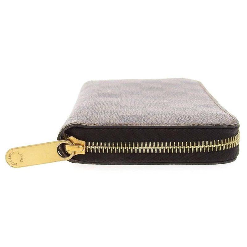LOUIS VUITTON Damier Zippy Round Long Wallet Ebene Rose Ballerine N60046 - Logoexplore - Image 8