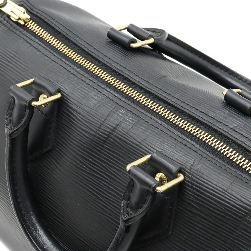 LOUIS VUITTON Epi Speedy 25 Handbag Boston Bag Soft Leather Noir Black M59232 - Logoexplore - Image 7