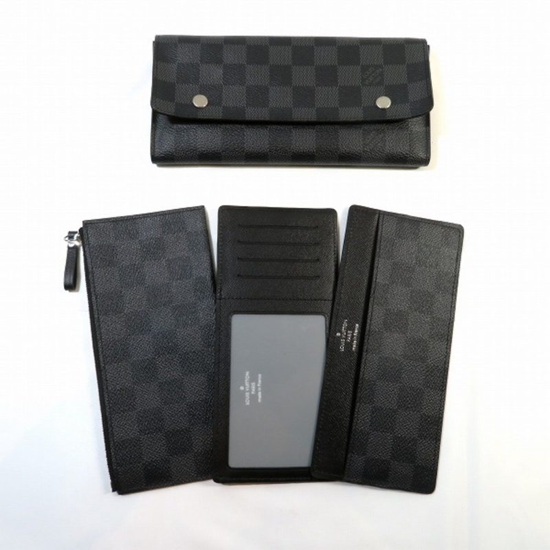 LOUIS VUITTON Damier Portefeuille Long Modular N63084 Graphite Wallet Men's - Logoexplore - Image 7