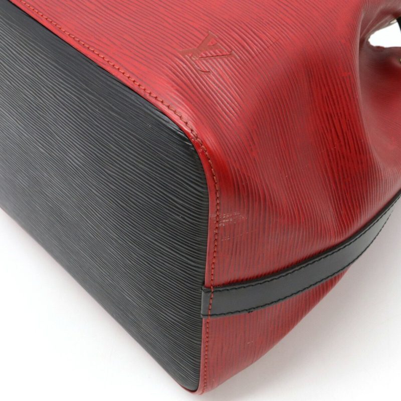 LOUIS VUITTON Epi Bicolor Petit Noe Shoulder Bag Leather Castilian Red Noir Black M44172 - Logoexplore - Image 3