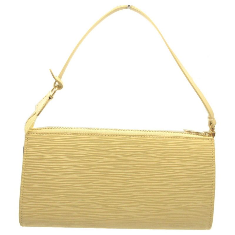 LOUIS VUITTON Epi Pochette Accessoire Vanilla M5294A Handbag Yellow - Logoexplore - Image 2