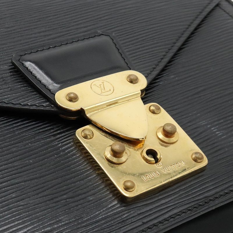 LOUIS VUITTON Epi Pochette Serie Dragonne Second Bag Noir Black Key Missing M52612 - Logoexplore - Image 8