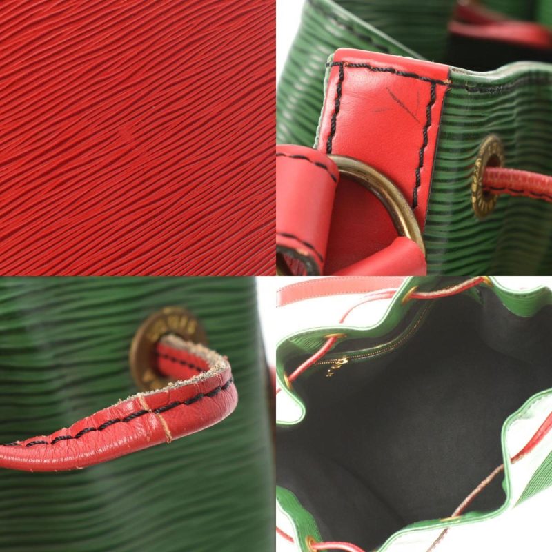 LOUIS VUITTON Epi Petit Noe Bicolor Green / Red M44147 Women's Leather Shoulder Bag - Logoexplore - Image 10