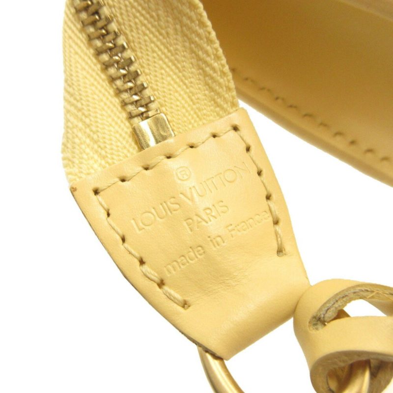 LOUIS VUITTON Epi Pochette Accessoire Vanilla M5294A Handbag Yellow - Logoexplore - Image 5
