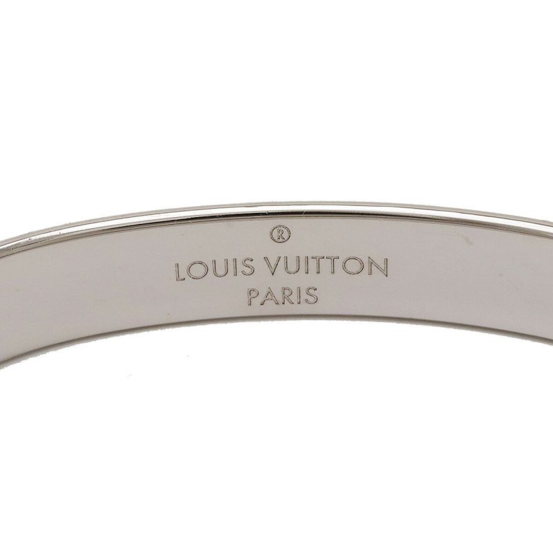 LOUIS VUITTON Cuff Nanogram Bangle Bracelet #S S Size Metal Silver Color M00249 - Logoexplore - Image 4