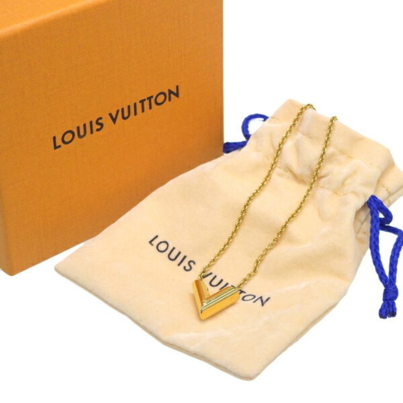 LOUIS VUITTON Essential V Necklace M61083 Gold Women's - Logoexplore - Image 8