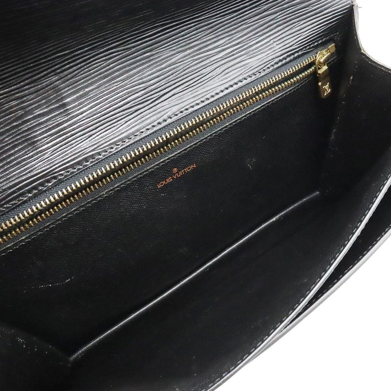LOUIS VUITTON Epi Pochette Serie Dragonne Second Bag Noir Black Key Missing M52612 - Logoexplore - Image 5