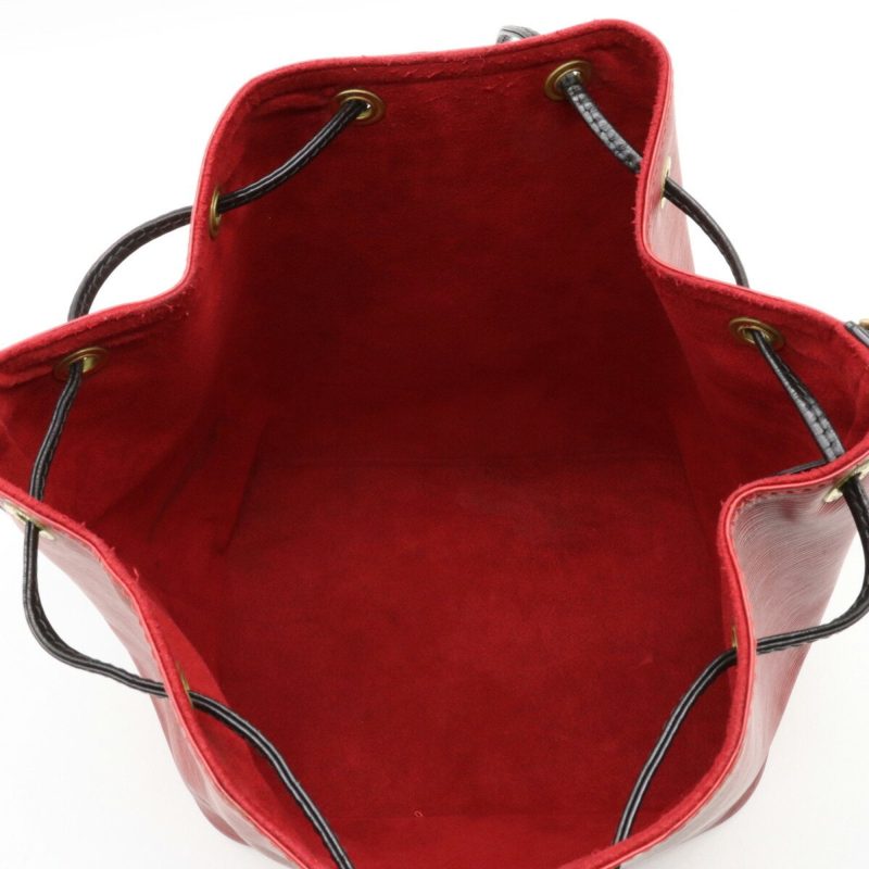 LOUIS VUITTON Epi Bicolor Petit Noe Shoulder Bag Leather Castilian Red Noir Black M44172 - Logoexplore - Image 5