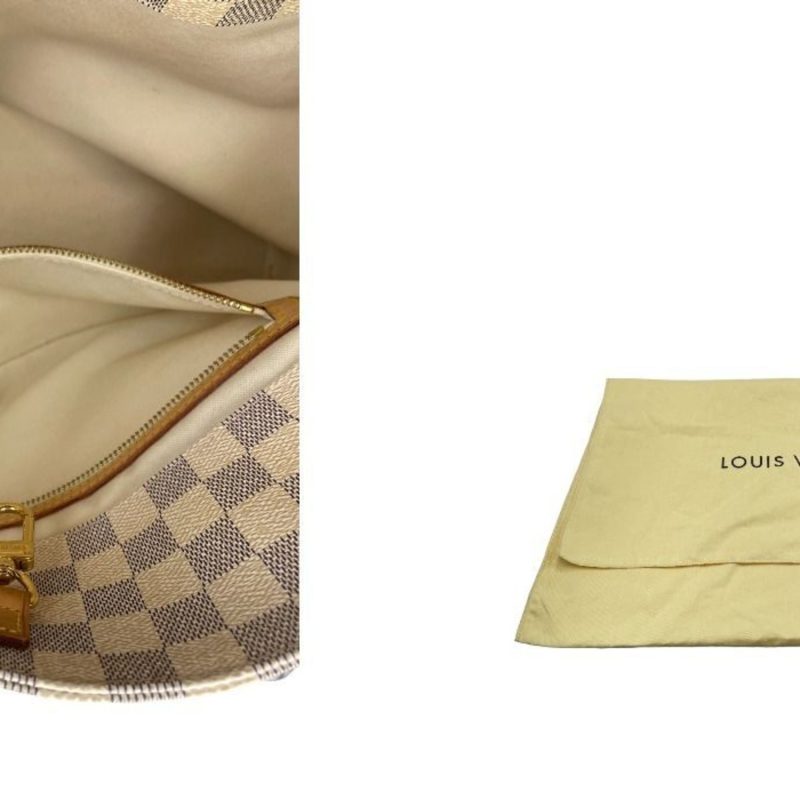 LOUIS VUITTON Damier Azur Plan Soleil Cover PM Tote Bag N41179 Ivory - Logoexplore - Image 7