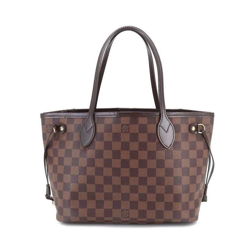LOUIS VUITTON Damier Neverfull PM Tote Bag Ebene N51109 Brown - Logoexplore