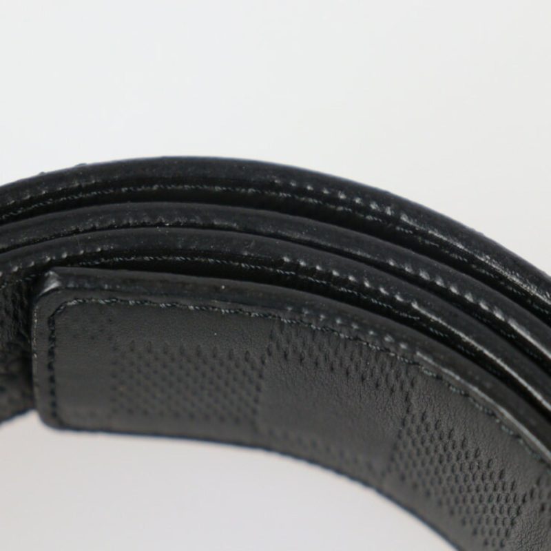LOUIS VUITTON Centure Damier Plate Belt M0268U Notation Size 90 Canvas Infini Ebene Brown Black Reversible - Logoexplore - Image 6