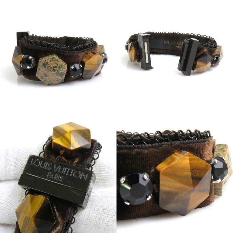 LOUIS VUITTON Bracelet Velor/Stone Brown/Green Ladies - Logoexplore - Image 4