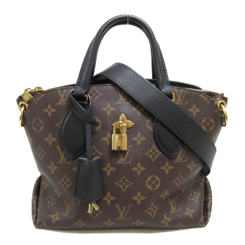 LOUIS VUITTON Flower Zipped Tote PM2wayShoulder Bag Brown Monogram PVC coated canvas M44351 - Logoexplore