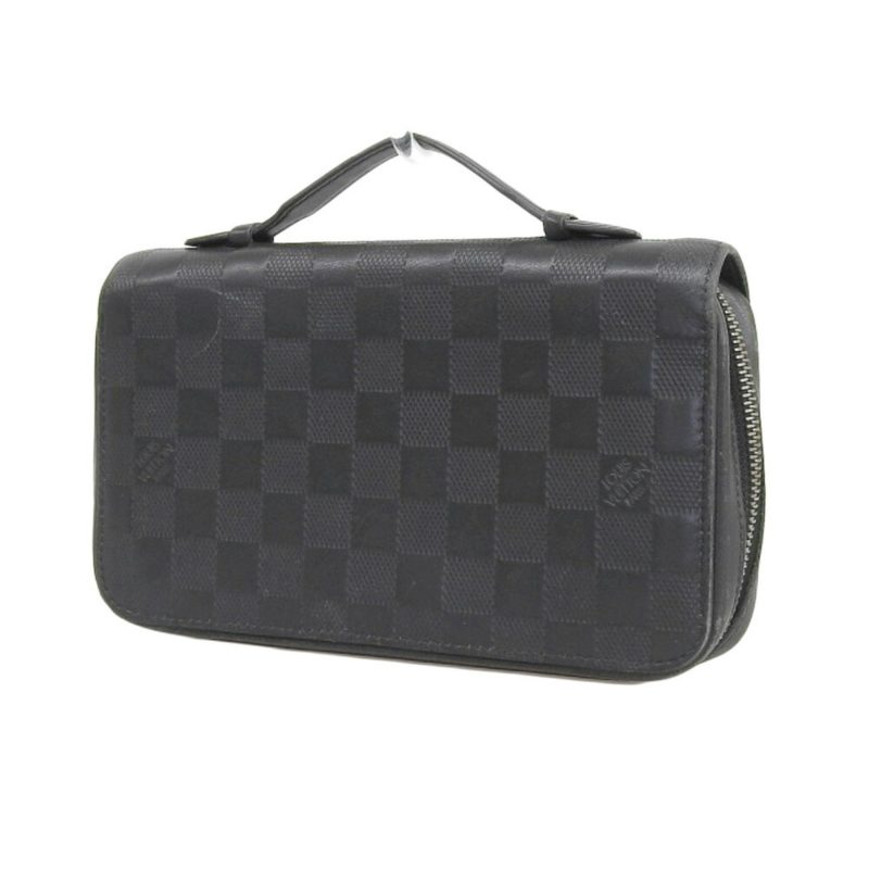 LOUIS VUITTON Damier Anfini Zippy XL Pouch Bag Onyx N61254 - Logoexplore - Image 2